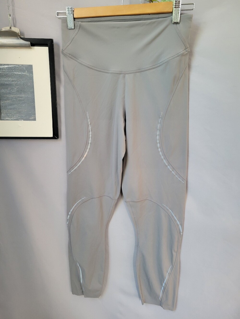 Lululemon Base Pace High-Rise Reflective Crop 23" Gull Grey 6